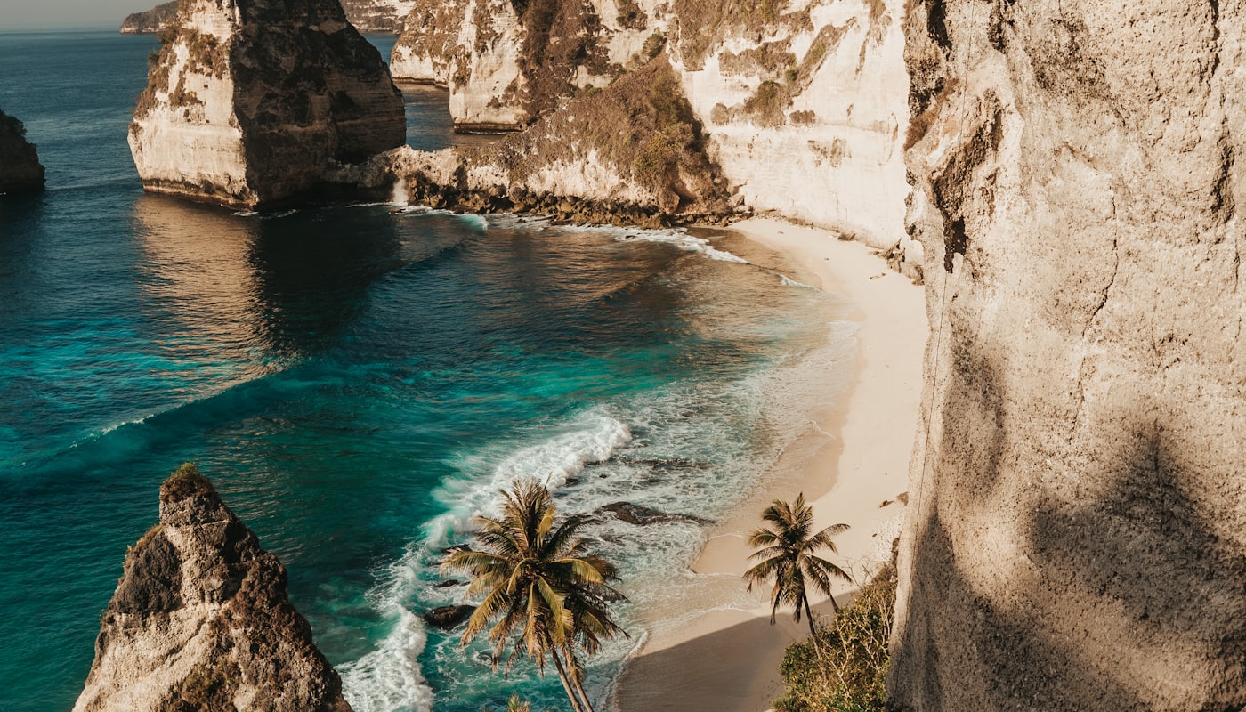 The coastline south of Gianyar